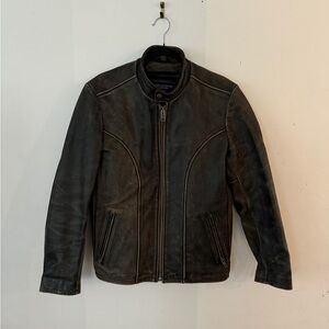 American Eagle - Leather Jacket - Vintage - S
